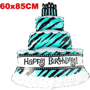 Large Three Layer Happy Birthday Cake Foil Balloon